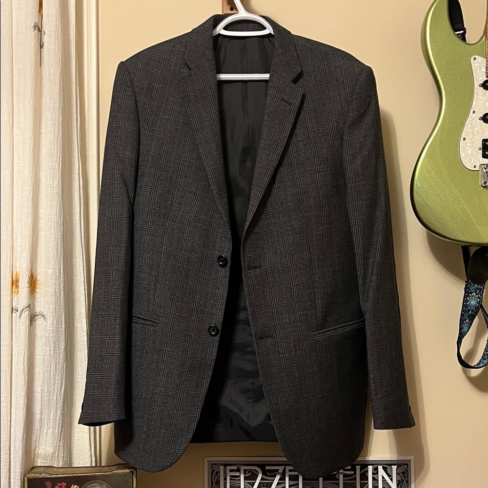 Men’s grey plaid suit jacket Jones New York, Tip Top Tailors
